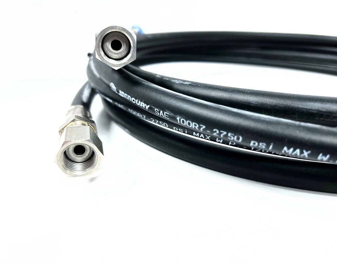 Set of 2 Hydraulic Steering Hoses for Mercury (8M0046919) 7 FT