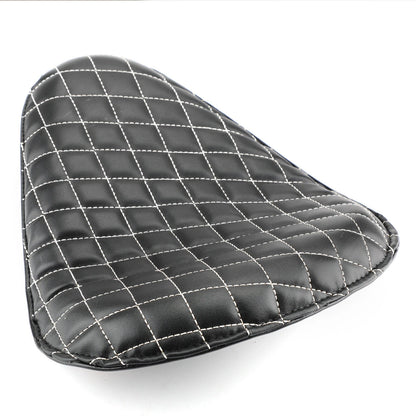 Plaid Leather Solo Driver Seat 12" for Honda Chopper Bobber