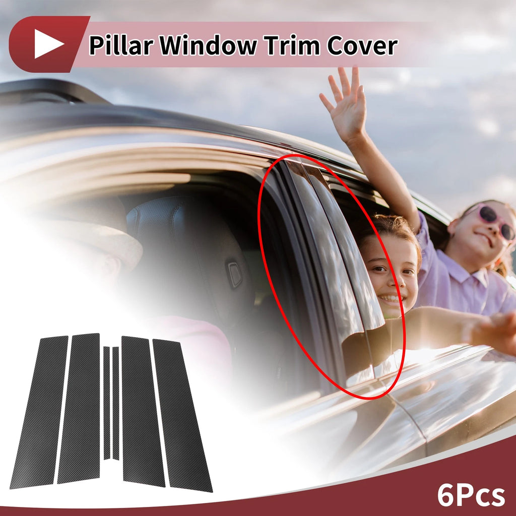 6 Pcs Door Pillar Window Trim Replacement for Mercedes-Benz GLA (2015–2019)