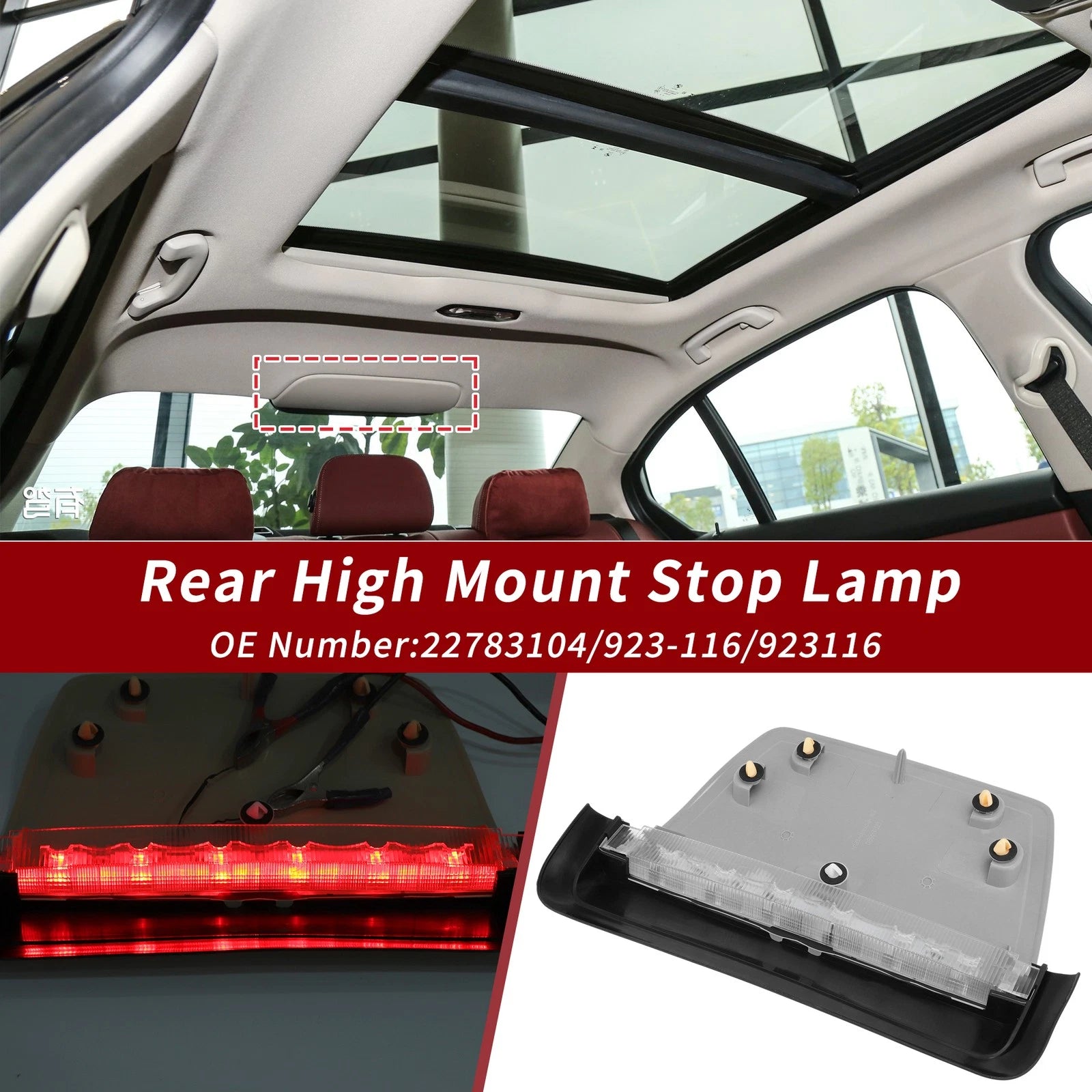 Third Brake Light LED Lamp Replacement for BMW 3 Series F30 (2012–2019)