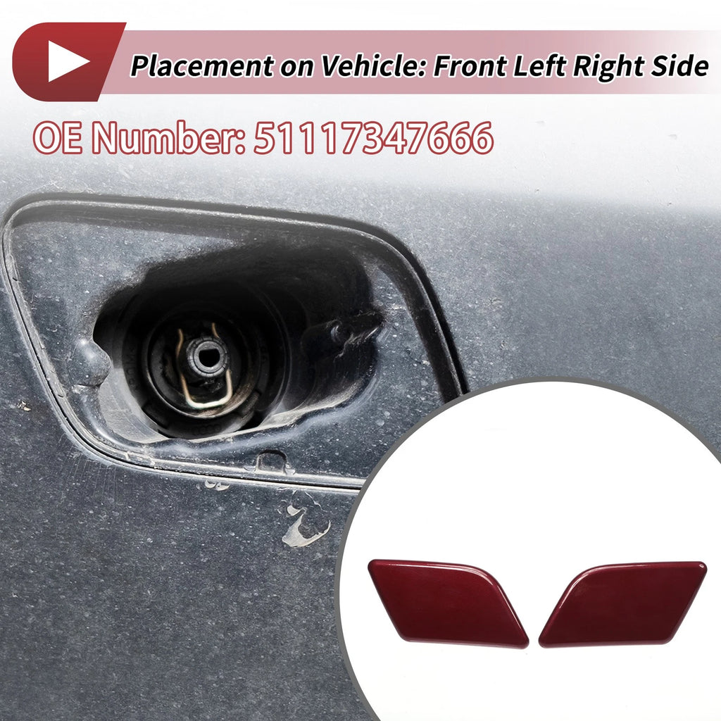 Front Left Right Washer Nozzle Cover Caps Replacement for BMW X1 (2016–2022)