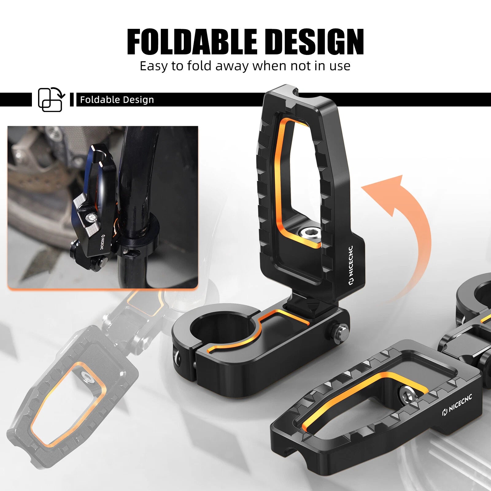 Foldable Engine Guards Footrest Pegs for Harley CVO Limited FLHTKSE (2014–2021)
