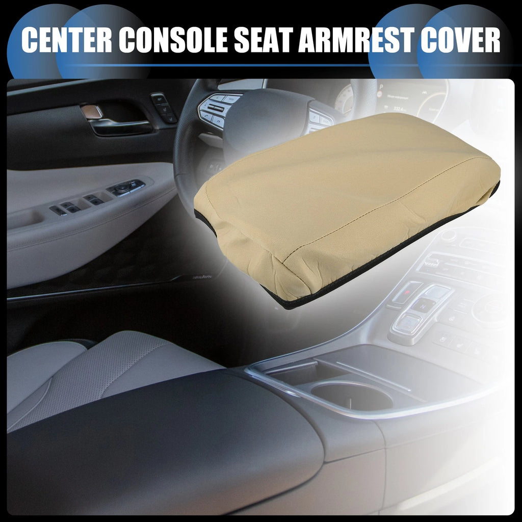 Armrest Protector Cover Neoprene for Hyundai Santa Fe 2019-2020 Light Brown