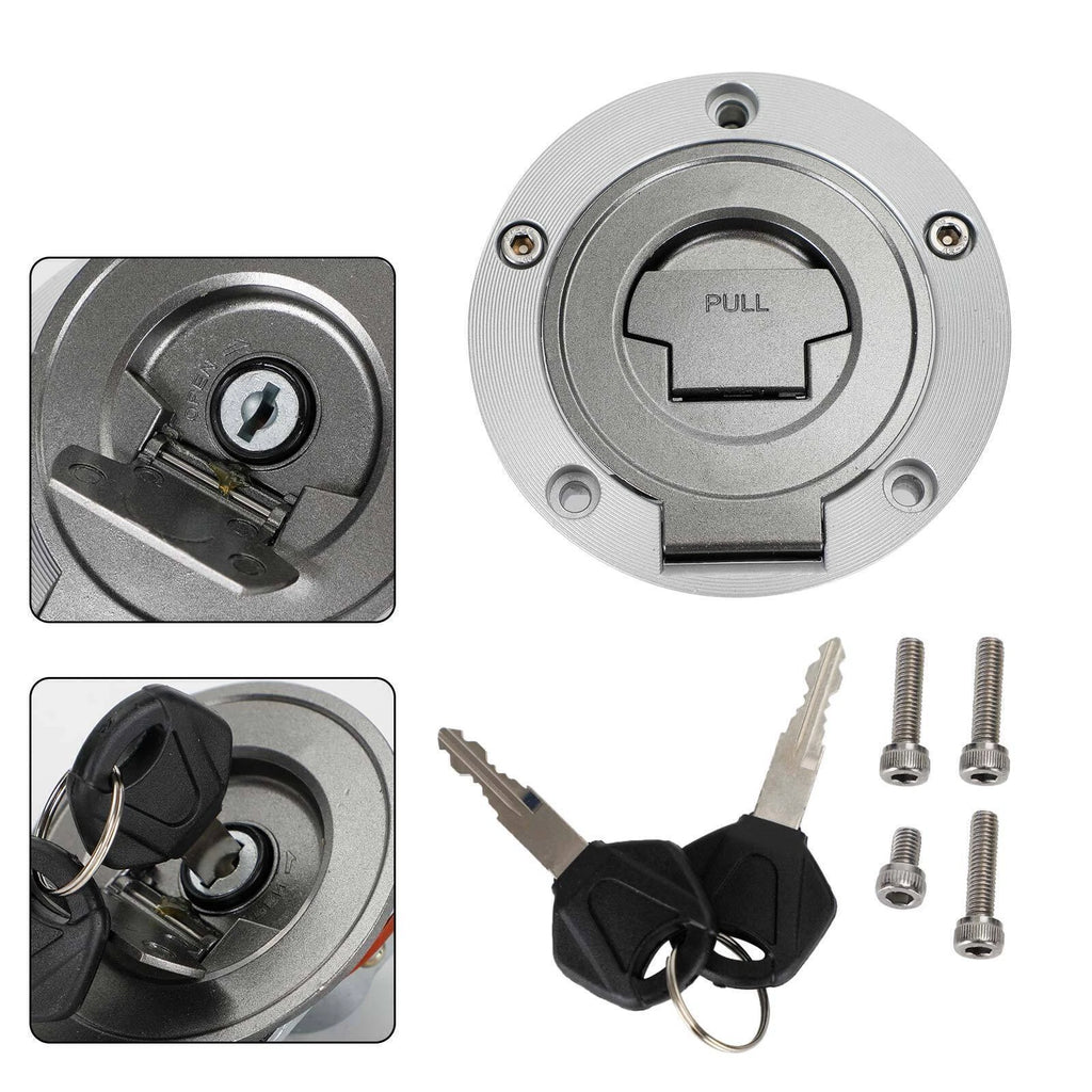 Fuel Gas Tank Cap w/Keys for Yamaha FZ1 FZ6 FZ8 YZF R1 R6 XJR1300 FJR1300 (2001–2020)