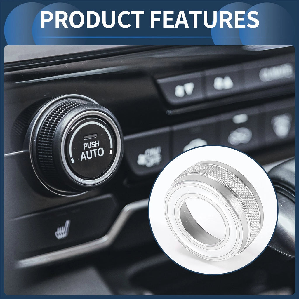 Headlight Switch Knob Cover Kit for GMC Canyon (2015–2022) Silver Tone