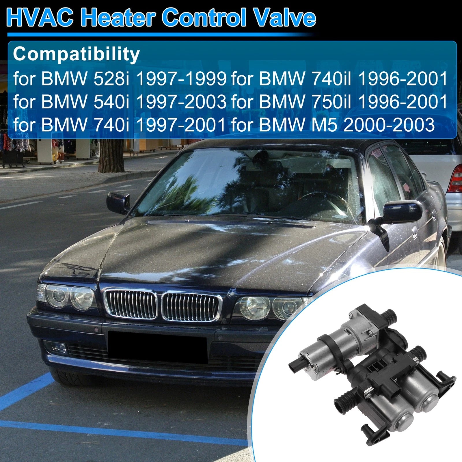 Heater Control Valve OEM Replacement for BMW 528i 1997–1999 (540i 1997–2003)