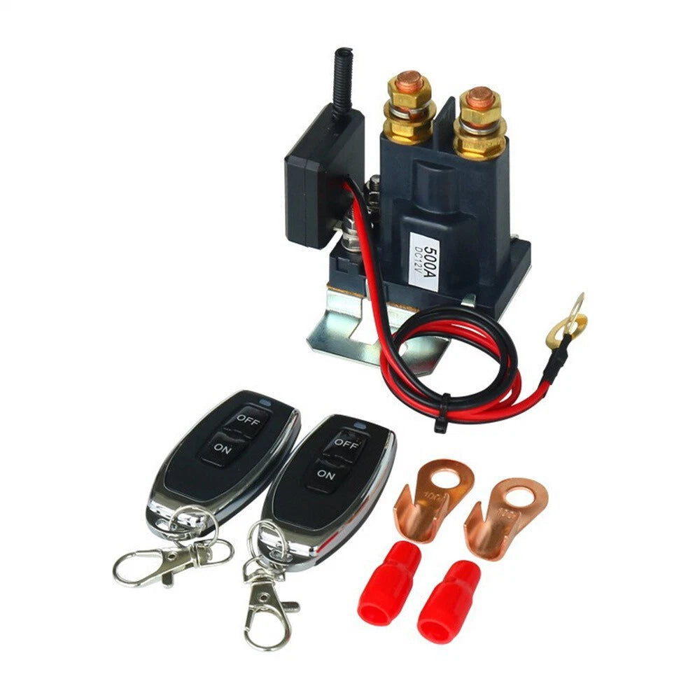 12V 500A Car Battery Disconnect Isolator Switch w/ 2 Wireless Remote Control Key
