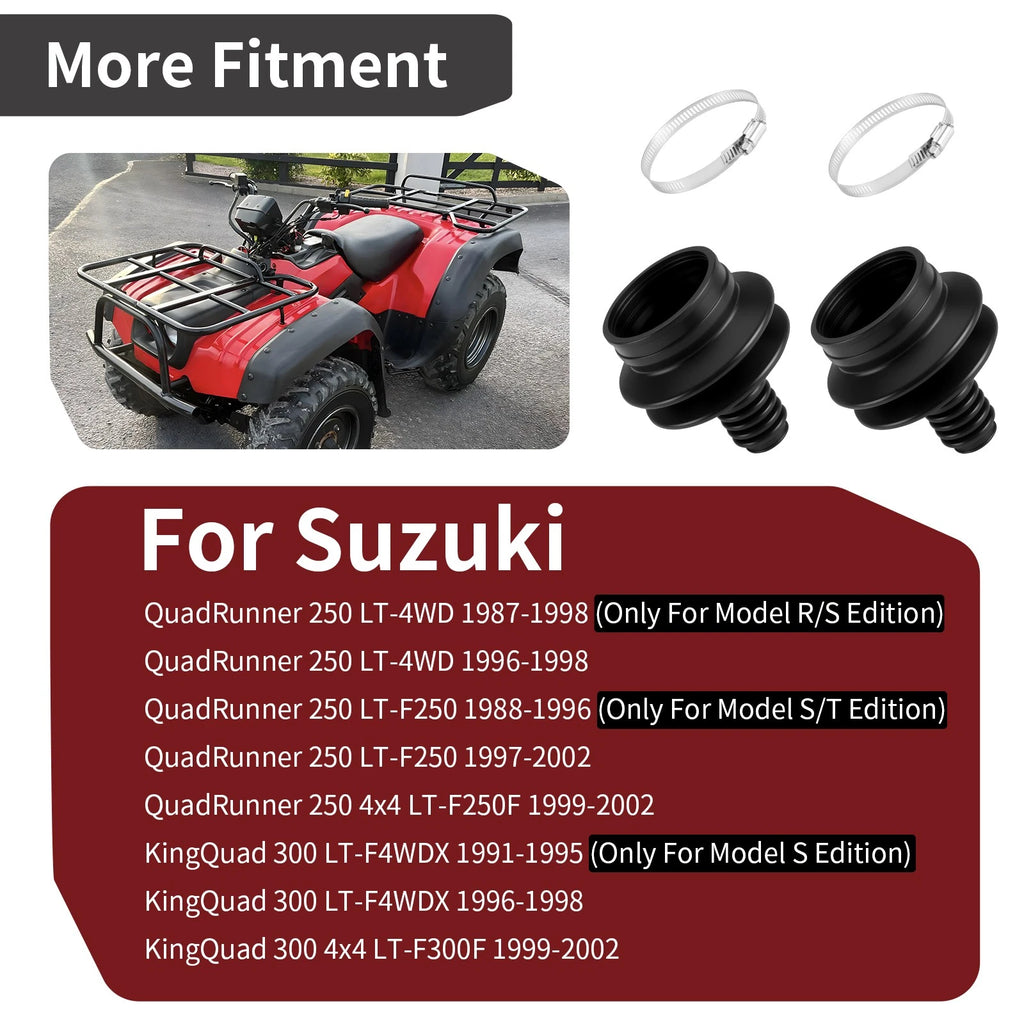 2pcs Drive Shaft Universal Boot for Suzuki Quadrunner 250 LT-F250 (1988–2002)