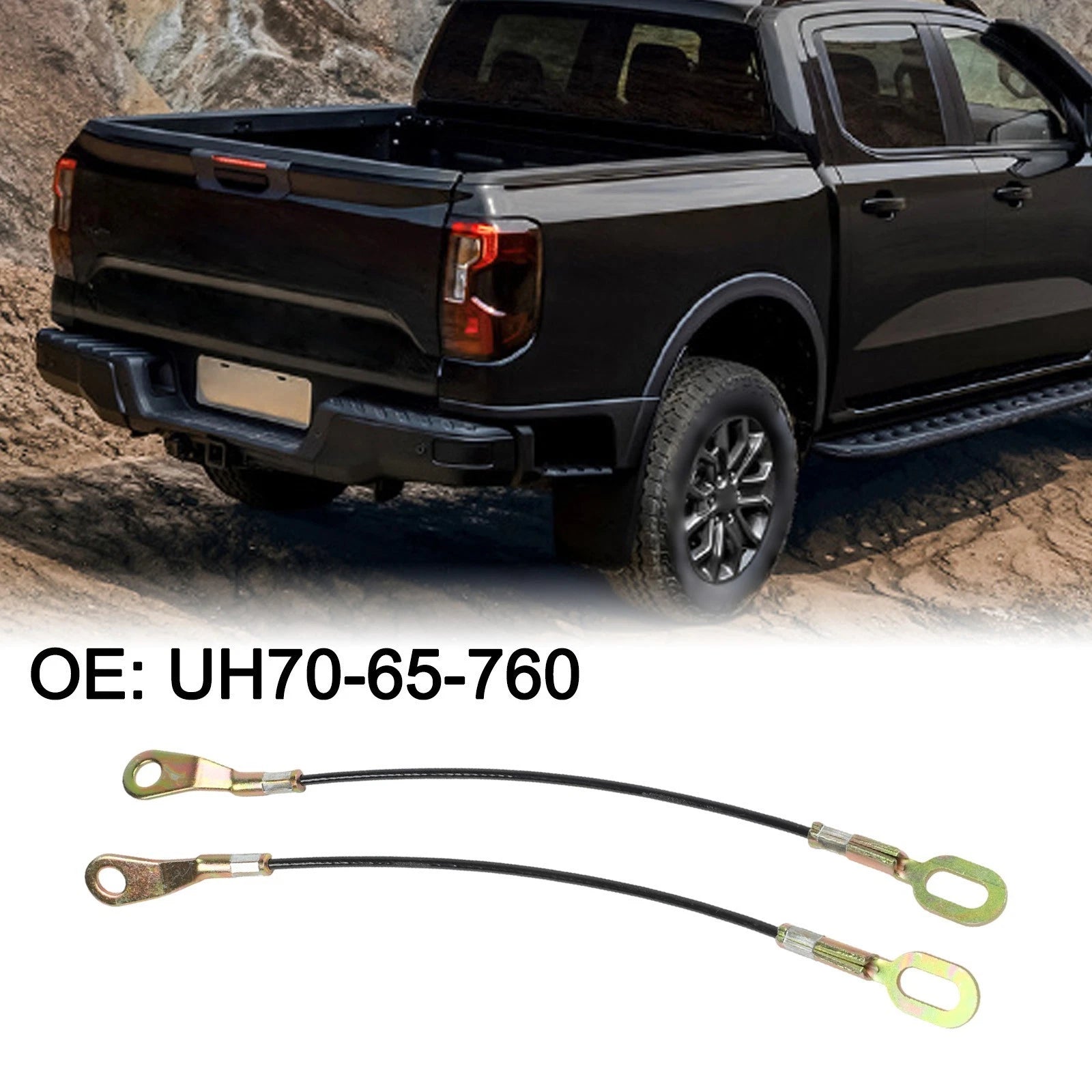 Tailgate Support Cable Pair for Ford Mazda Pickups (2011–2019) UH7065760