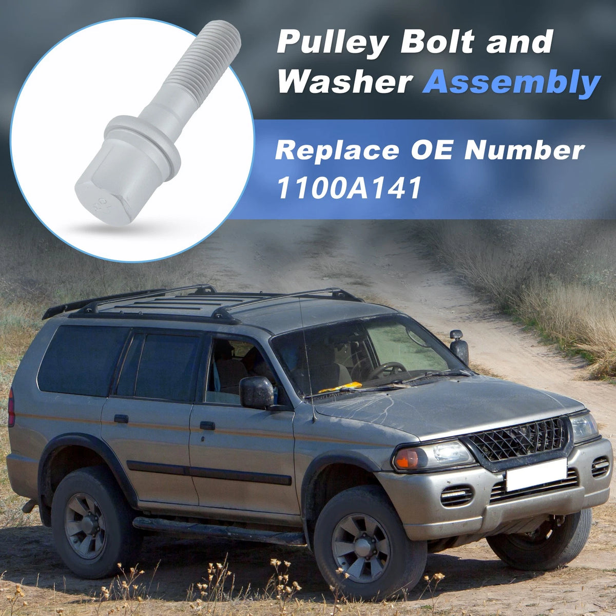 Engine Crankshaft Pulley Bolt for Mitsubishi Montero (1994–2006)