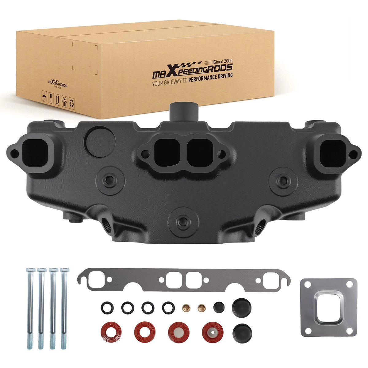 Black Cast Iron Manifold for Mercruiser 305 350 V8 (865735A02)
