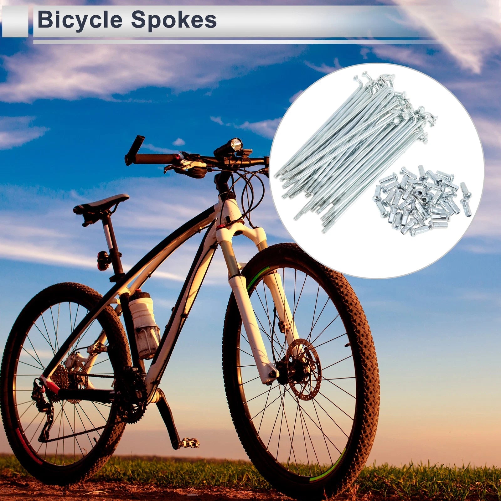Bicycle Spokes Nipple Replacement Set 12G 87mm for Universal (Any Make)
