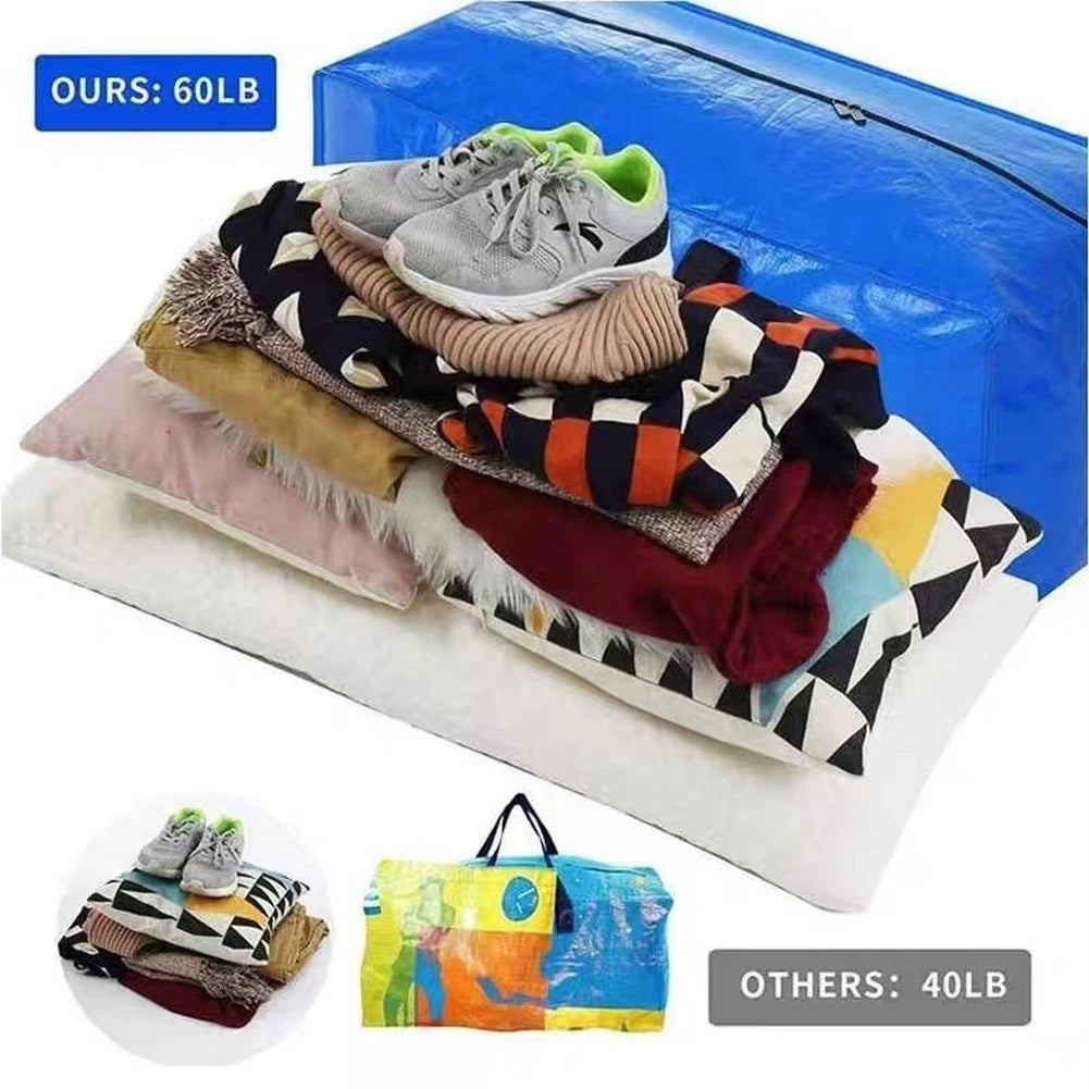 Thickened PP Woven Moving Bag for Clothes Bedding Storage (41x41x48cm)