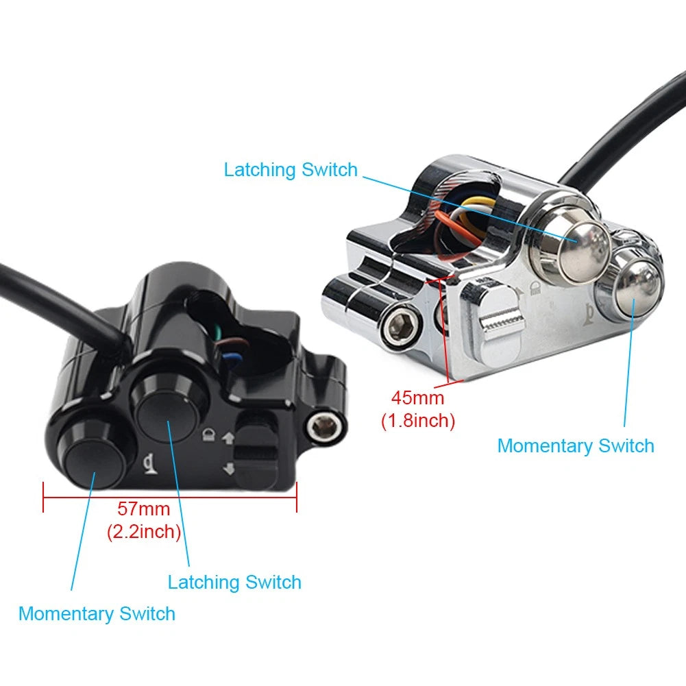 Motorycle CNC 1" 25mm Handlebar Switch Controls Housing For Harley Universal A