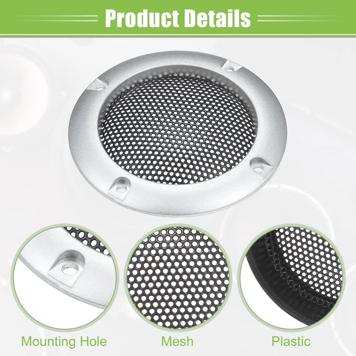 Set of 4 Speaker Grill Covers for Auto Subwoofers (Universal)