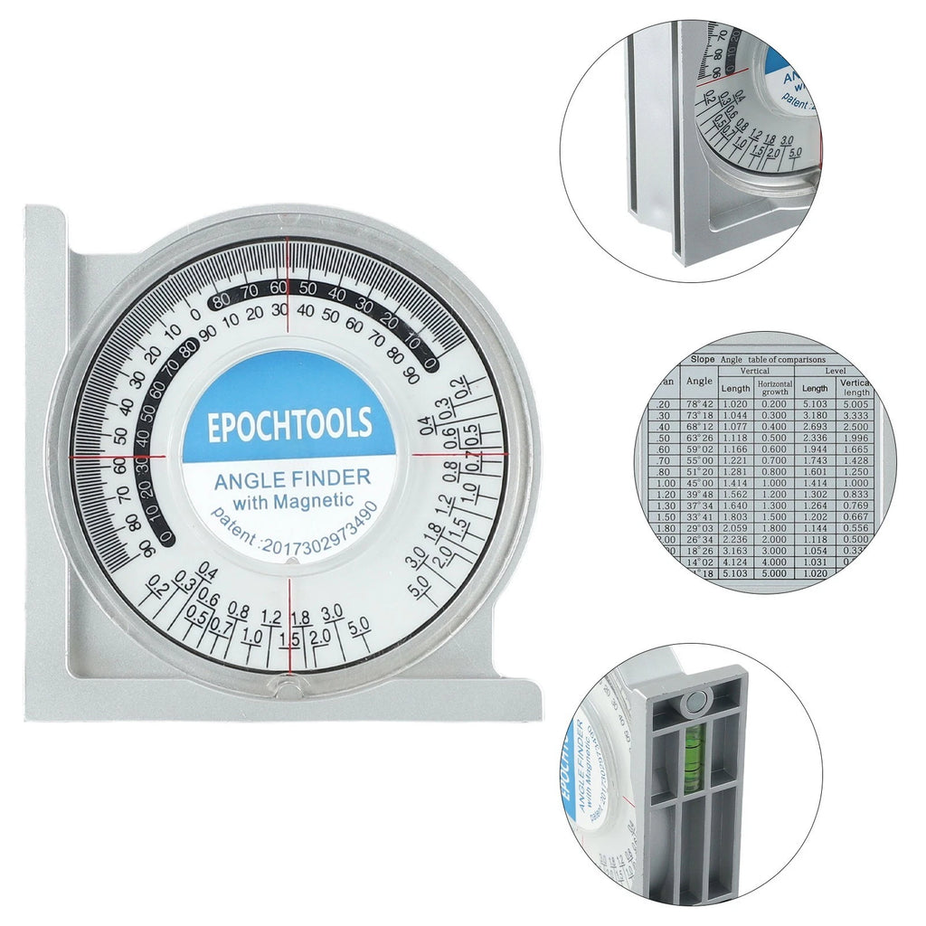 Slope Level Meter Protractor for Tools (Portable, 100g, ABS Acrylic)