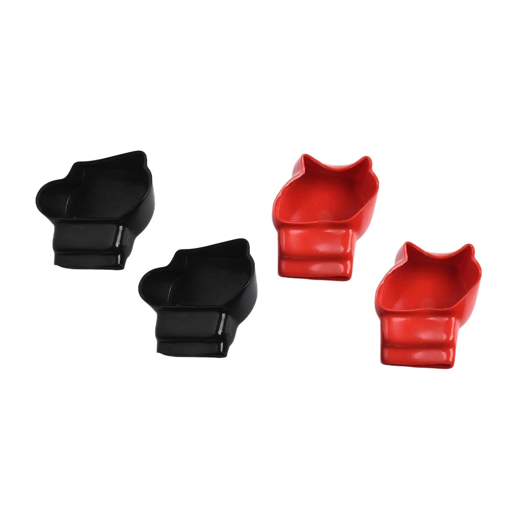 Set of 4 Battery Terminal Rubber Covers for Universal Use (Fireproof, Dustproof)