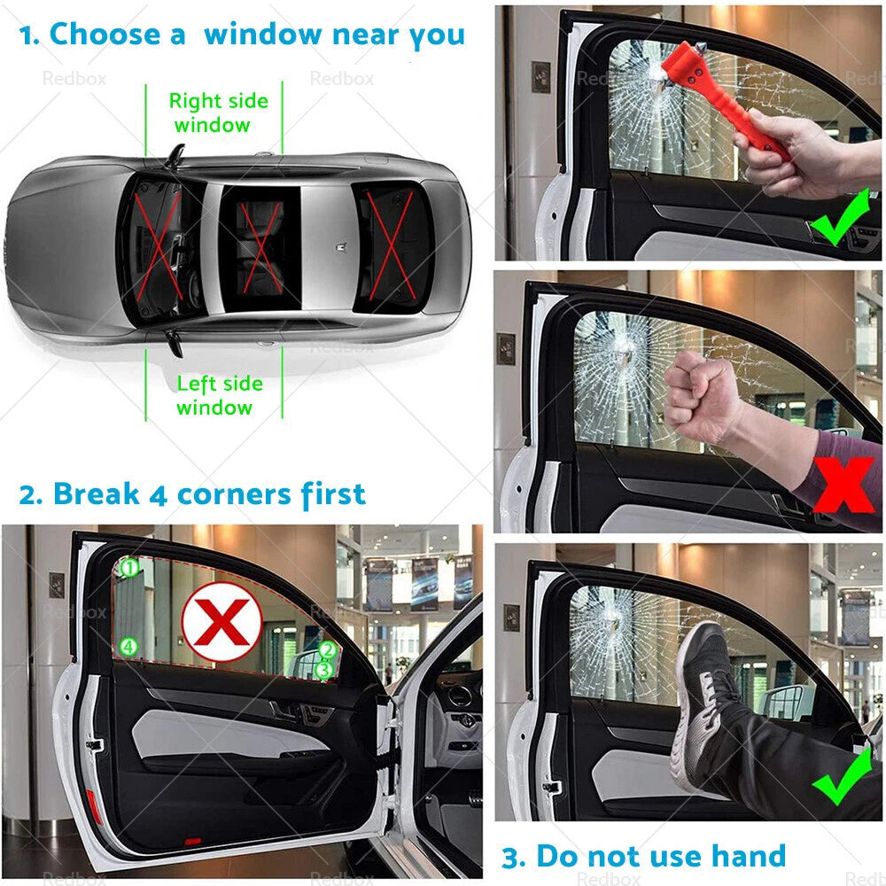 Emergency Hammer Seat Belt Cutter Tool for Universal Use