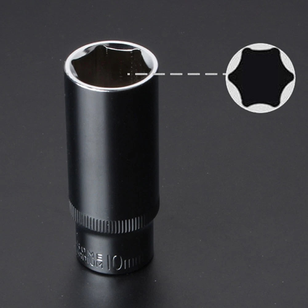 10mm 1/4in Square 6 Point Drive Socket for DIY Repair Tool