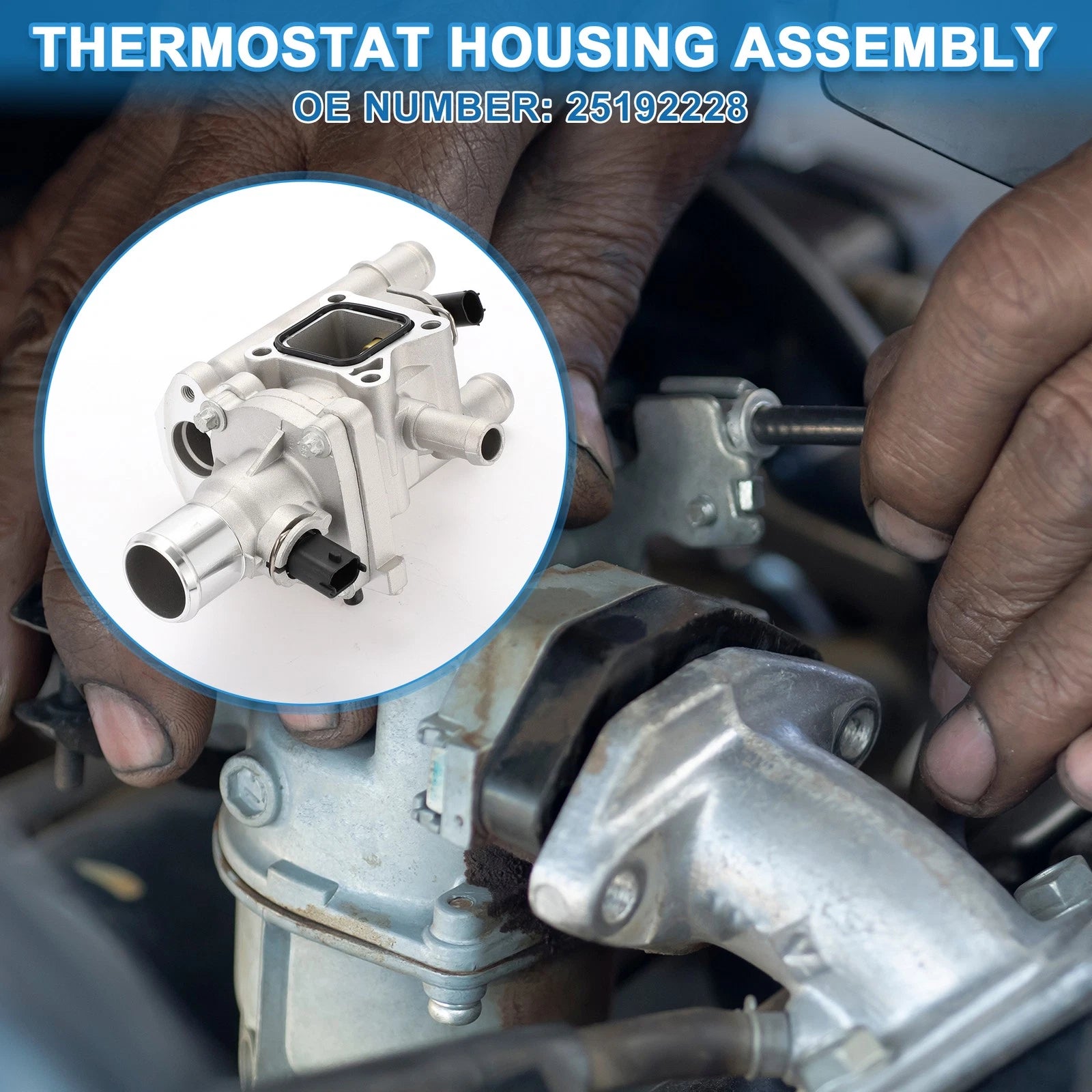 Engine Coolant Thermostat Housing Assembly for Chevy Sonic 1.8L (2012–2018)