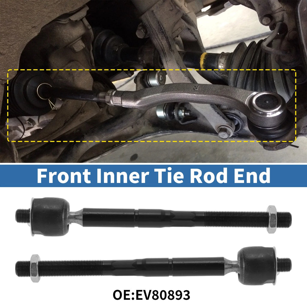 2 Pcs Front Inner Tie Rod End Links Replacement for Toyota Sienna (2004–2010)
