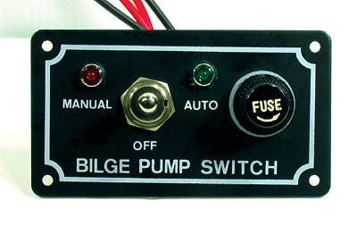 Bilge Pump Switch Panel with Fuse & LED Light for Boats (12V)