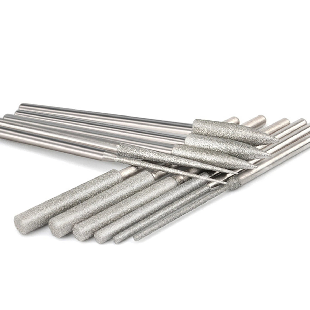 11PCS Diamond Burr Bits Rotary Tools Kit for Various Applications