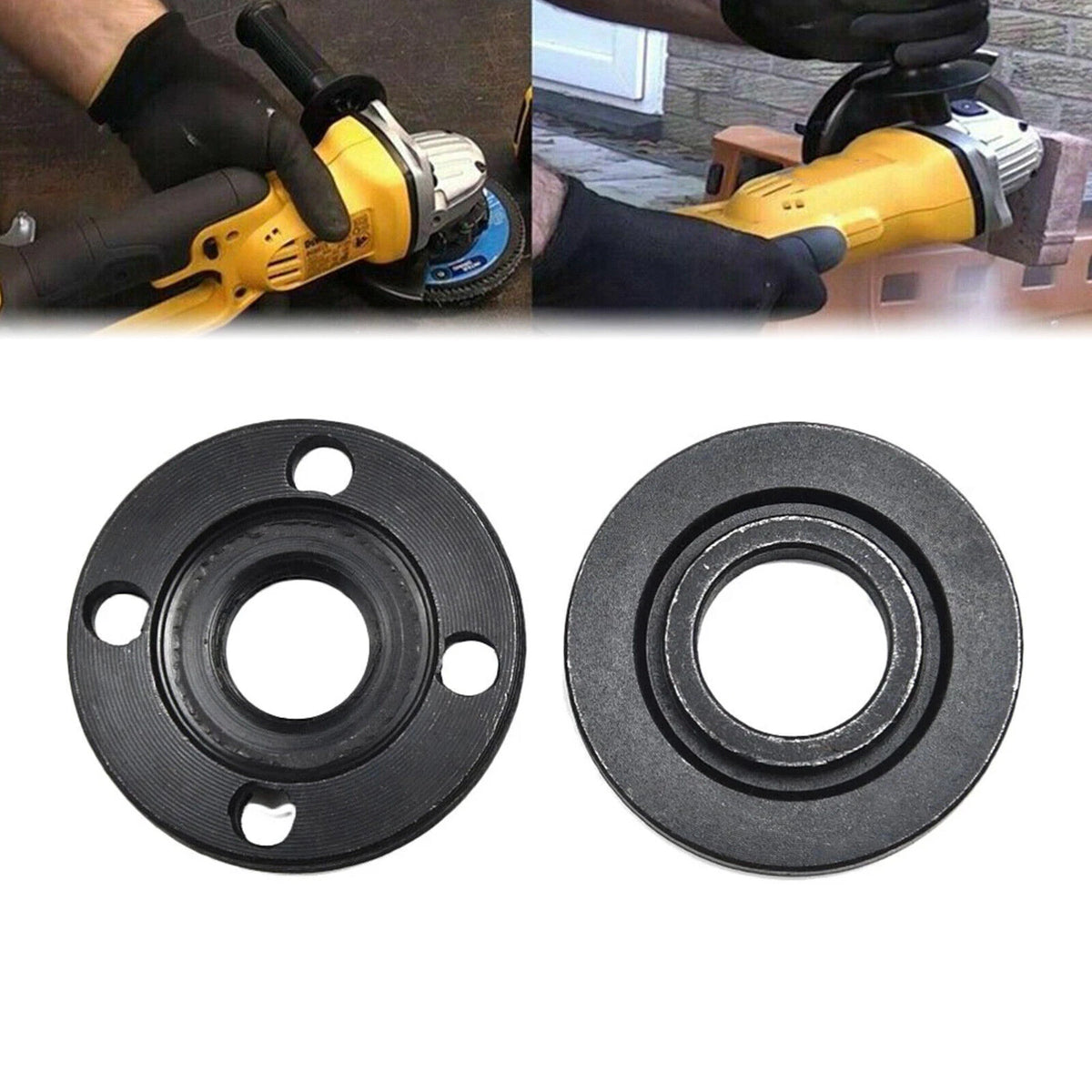 2X M14 Thread Angle Grinder Flange Nut Set Inner & Outer Lock Nuts