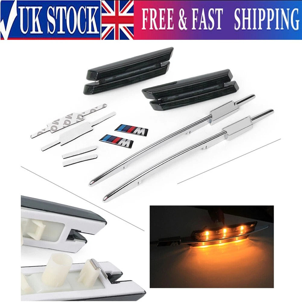 LED Side Marker Light Turn Signals for BMW M E90 E91 E92 E93 E81 E88 E60 (2006–2013)