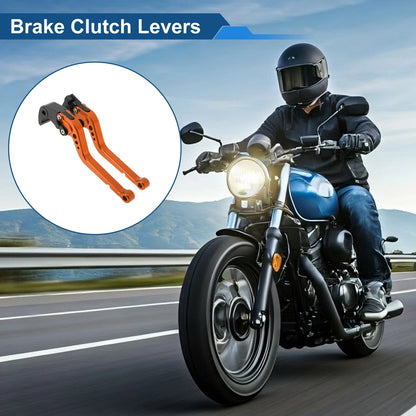 Short Brake Clutch Levers for Honda CBR1000RR 2008–2019 (Orange, 1 Pair)