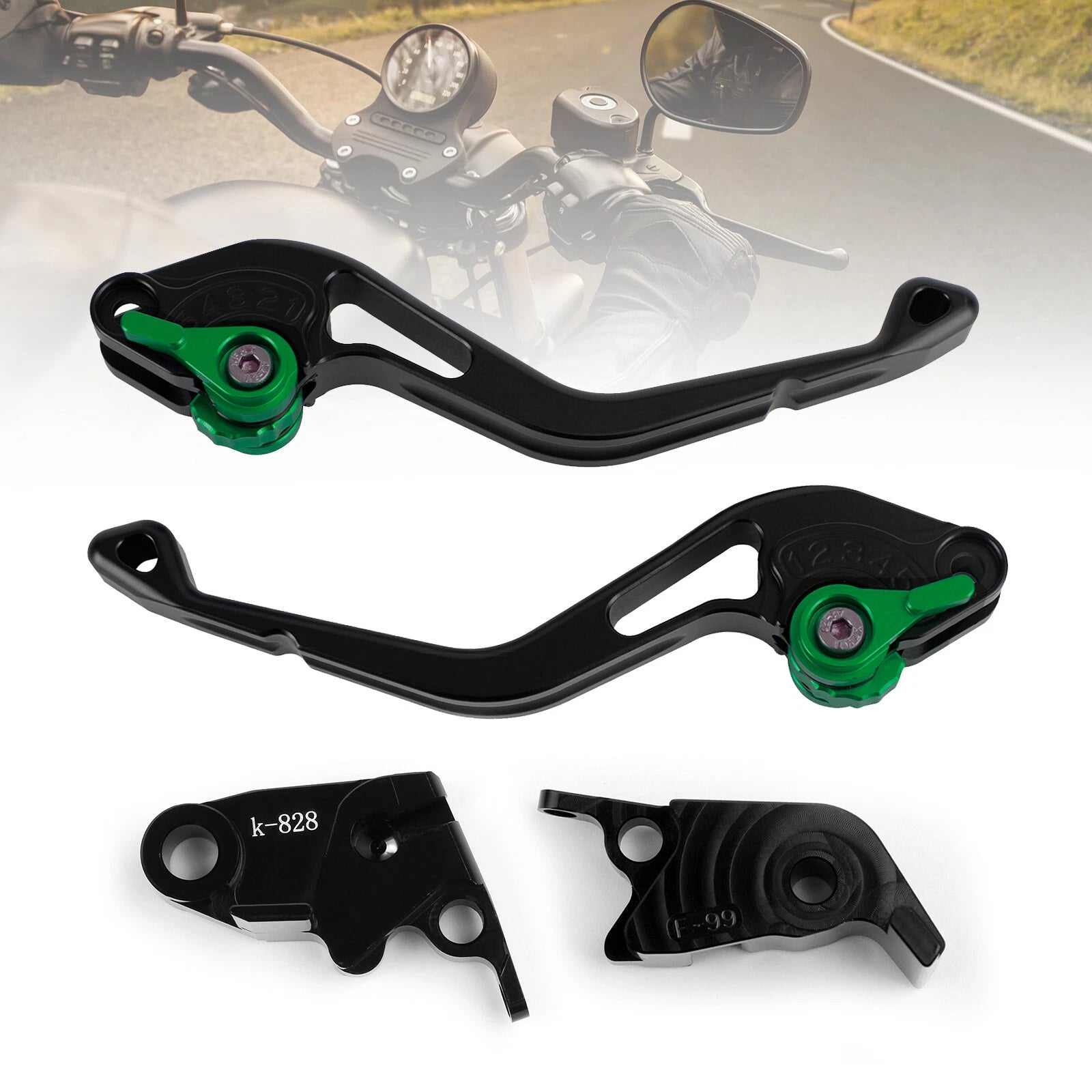 Short Clutch Brake Lever for Kawasaki ZX10R/RR/KRT (2016–2017) T9