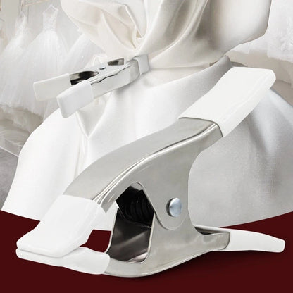 6 Inch White Metal A-Clip for Wedding Dress Support (No Part Numbers)