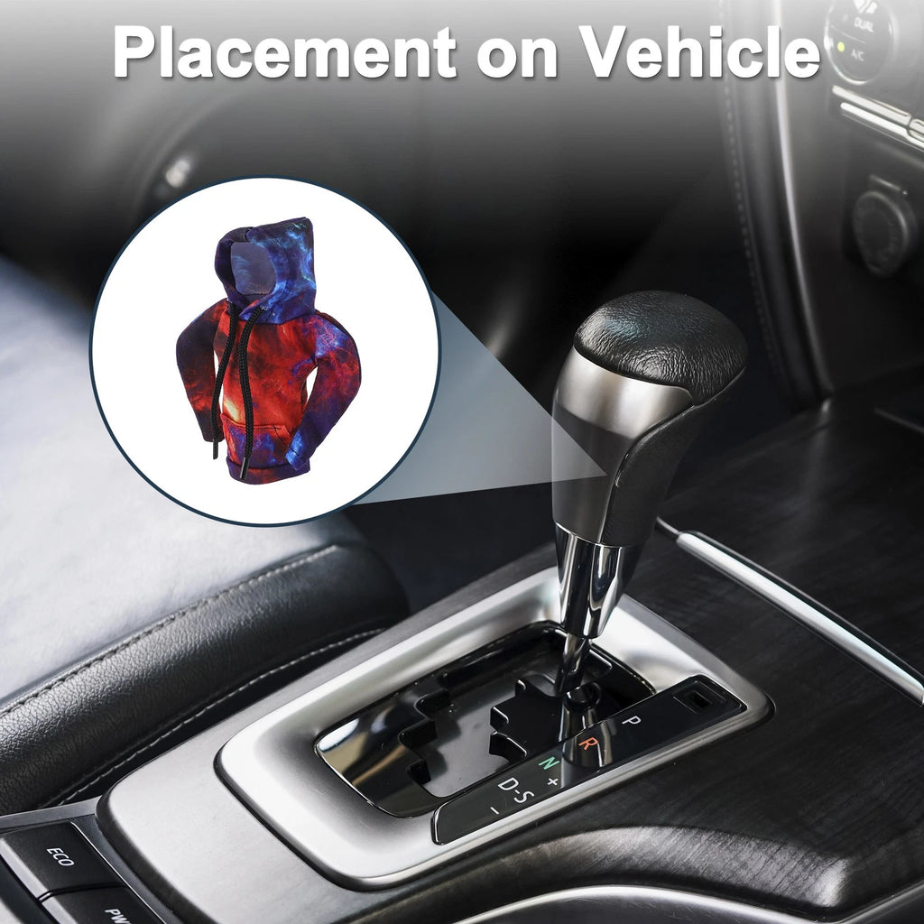 Gear Shift Knob Cover for Universal Car SUV Truck - Deep Red, Blue Polyester