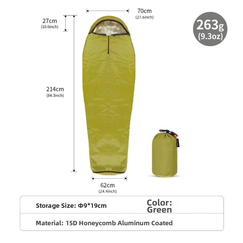Thermal Reflective Sleeping Bag for Hiking Camping (208x81cm)