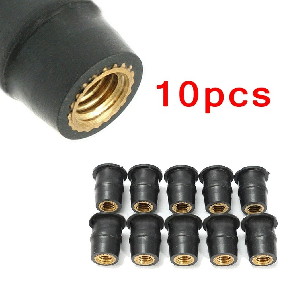 10 PCS Rubber Nuts for Motorcycle (M5)