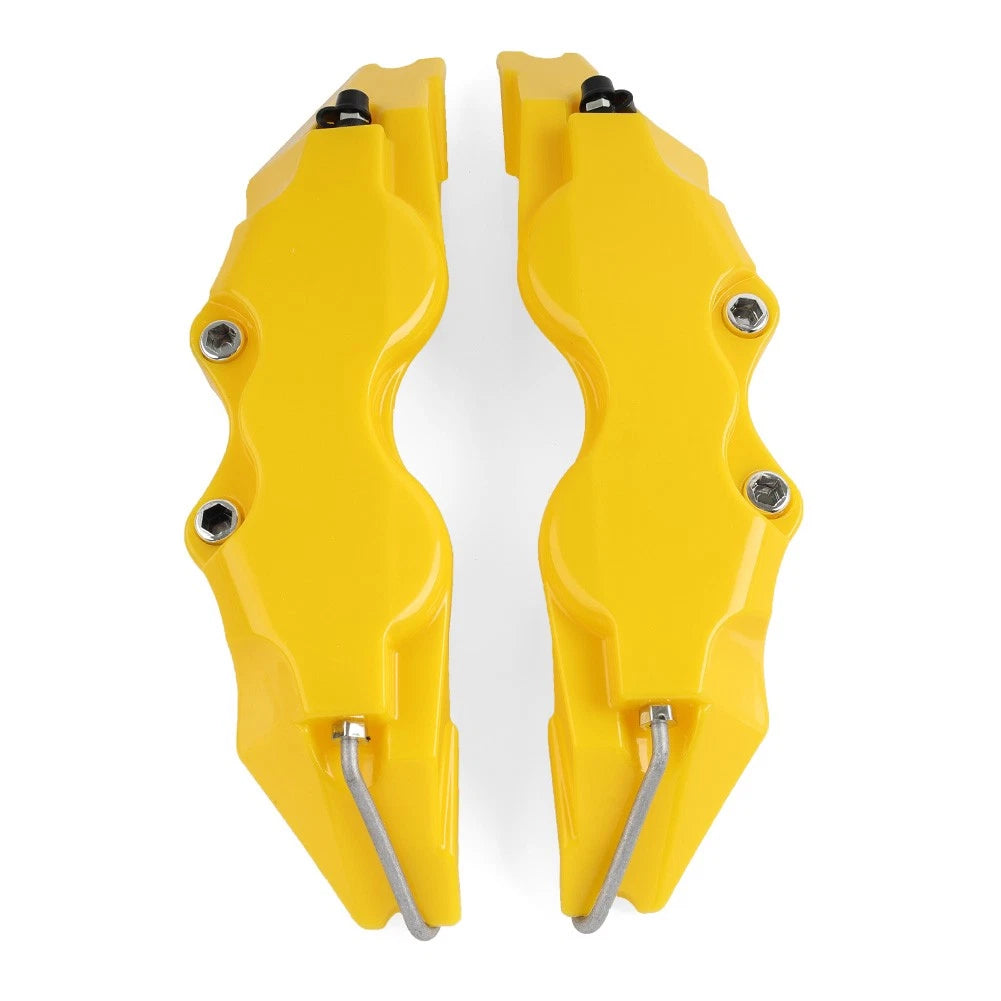 2X Yellow 3D Style Disc Brake Caliper Covers for Universal Fit