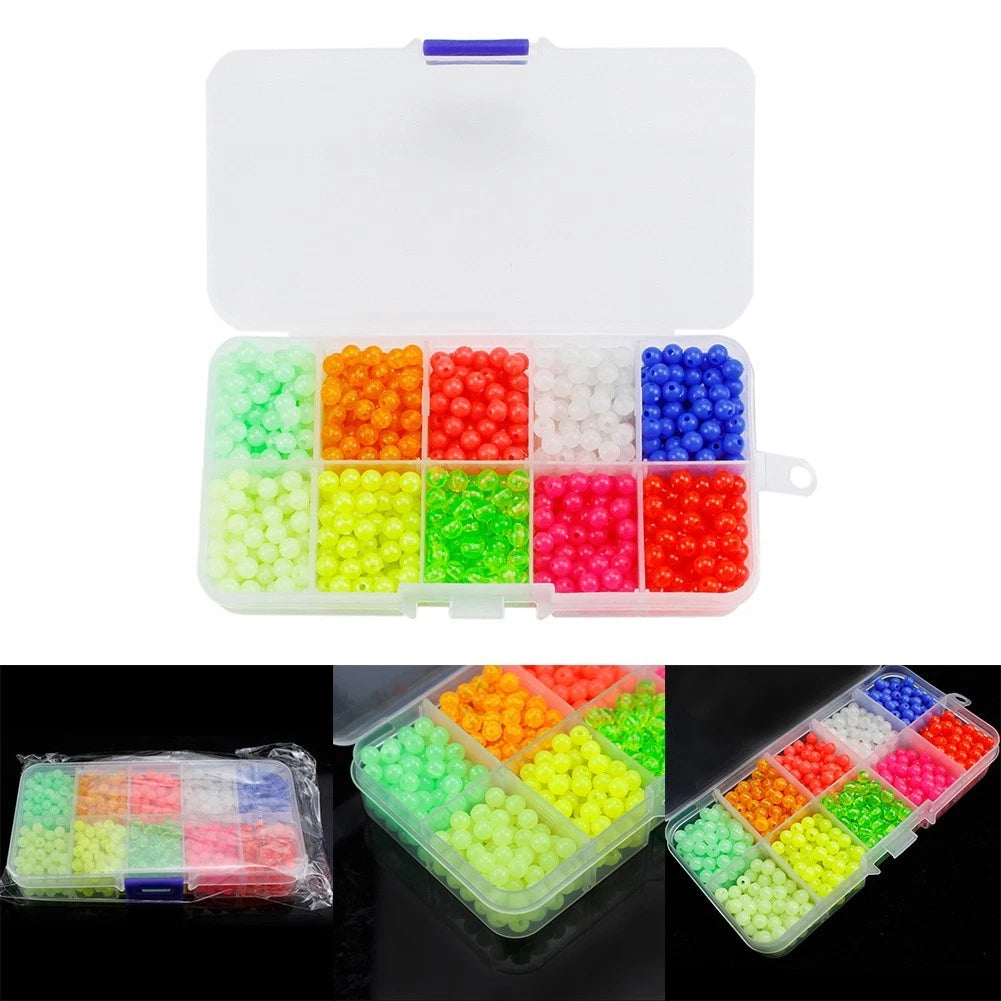 Luminous Fishing Bait Beads - Set of 10