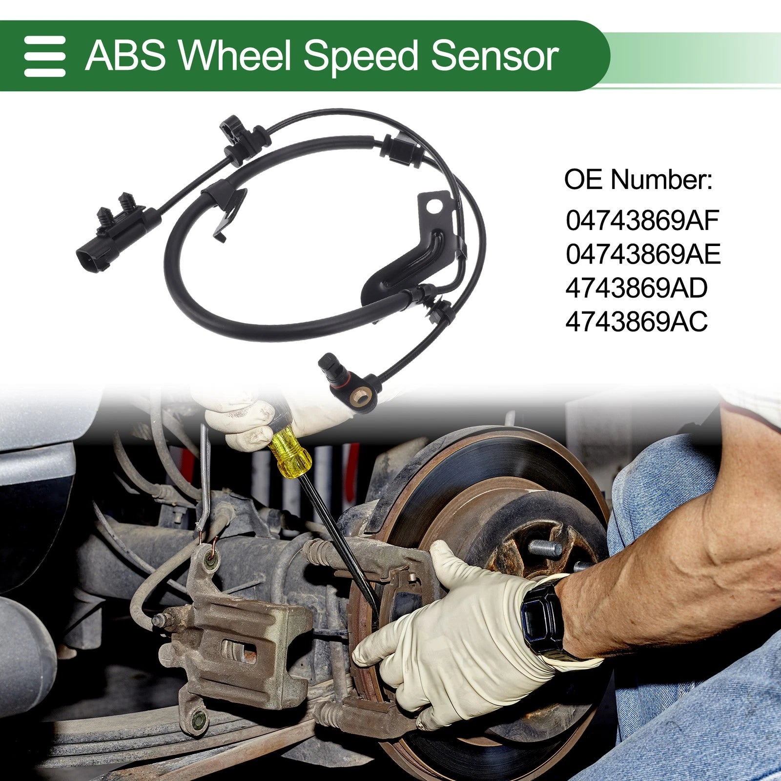 ABS Wheel Speed Sensor Left Rear for Dodge Journey (2011–2020)