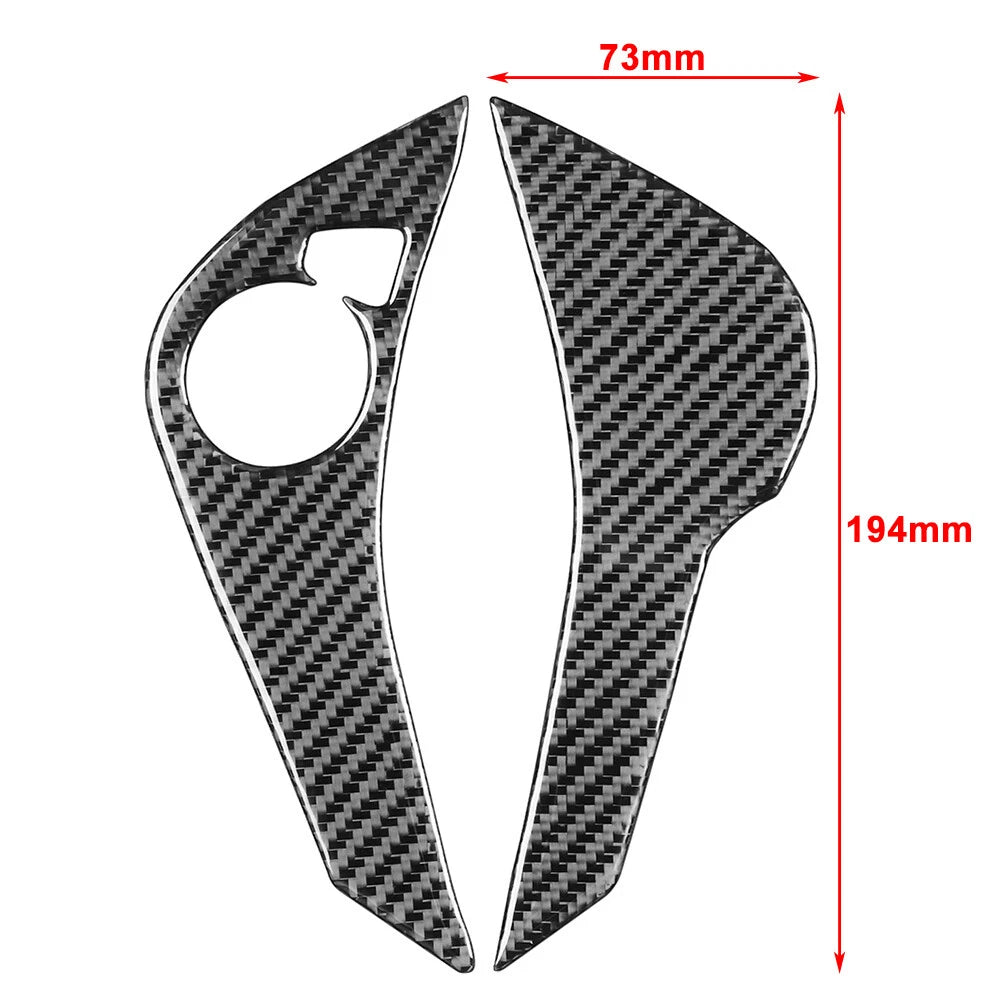 2X Carbon Fiber Steering Wheel Button Cover for Honda Accord (2013–2017)