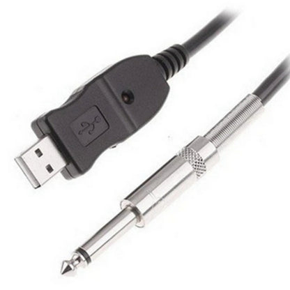 1/4'' USB to 6.3mm Jack Adapter Cable for Guitar Bass (3M)