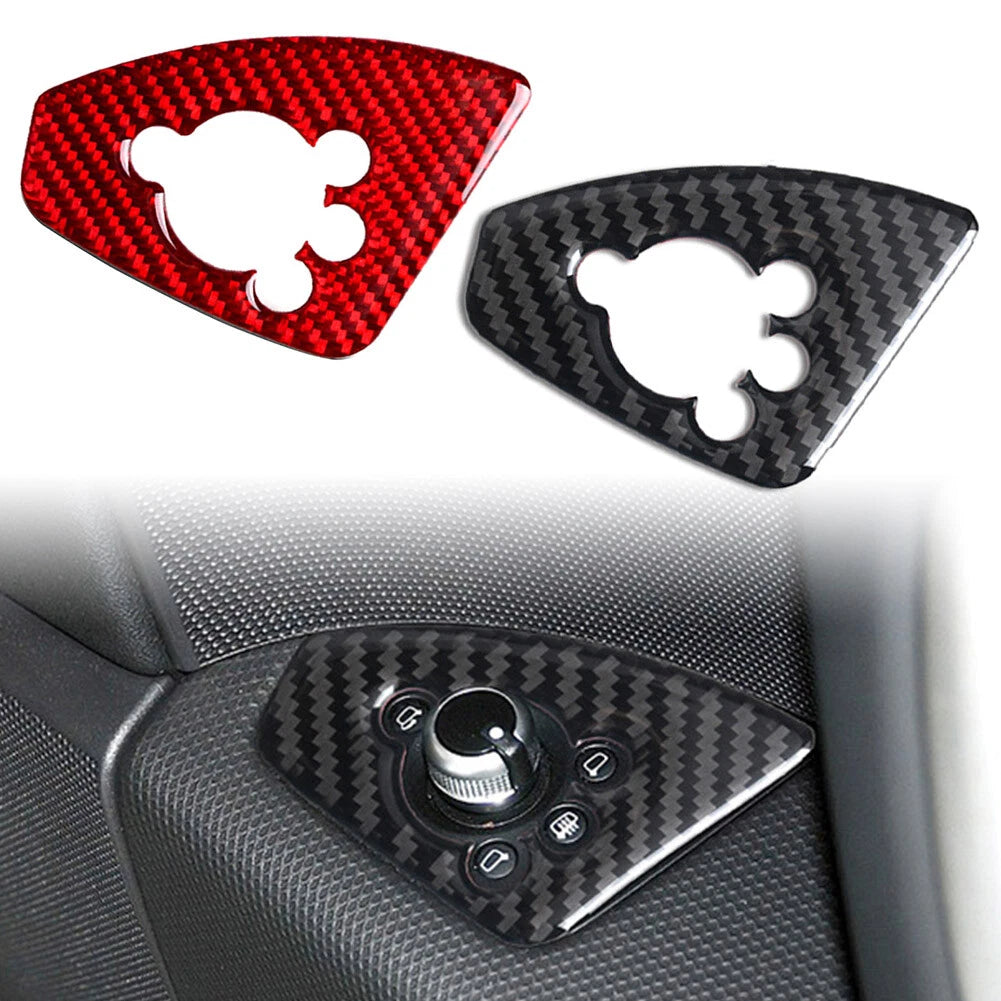 Carbon Fiber Interior Door Lock Button Cover Trim for Audi TT TTRS (2008–2014)