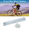 Bicycle Wheel Spokes Set 253mm Galvanized Steel for 36 Spoke Bikes (All)