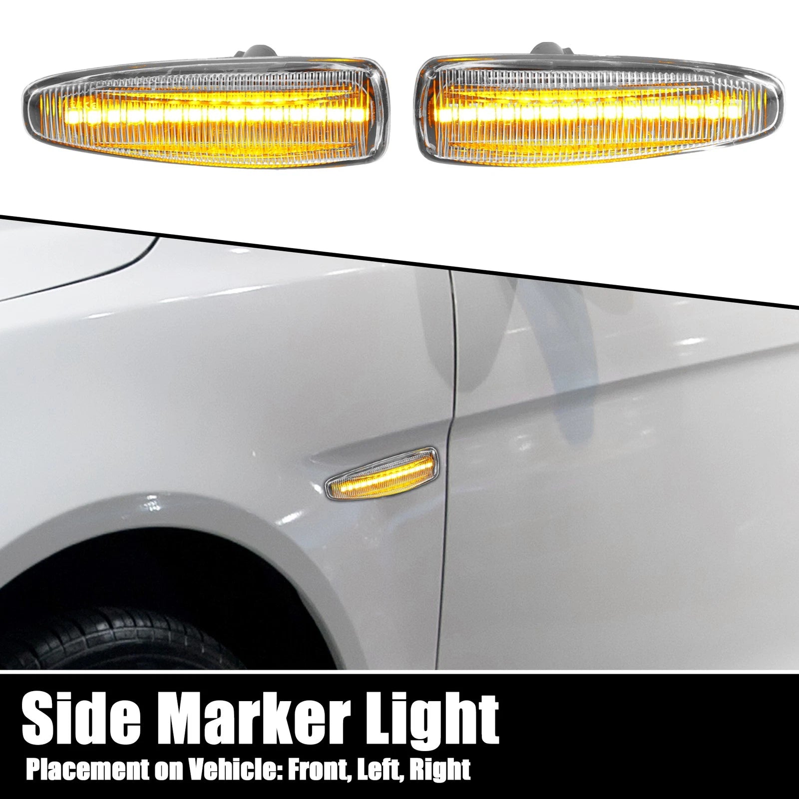 LED Side Marker Light Pair Replacement for Mitsubishi Lancer VIII (2008–2017)