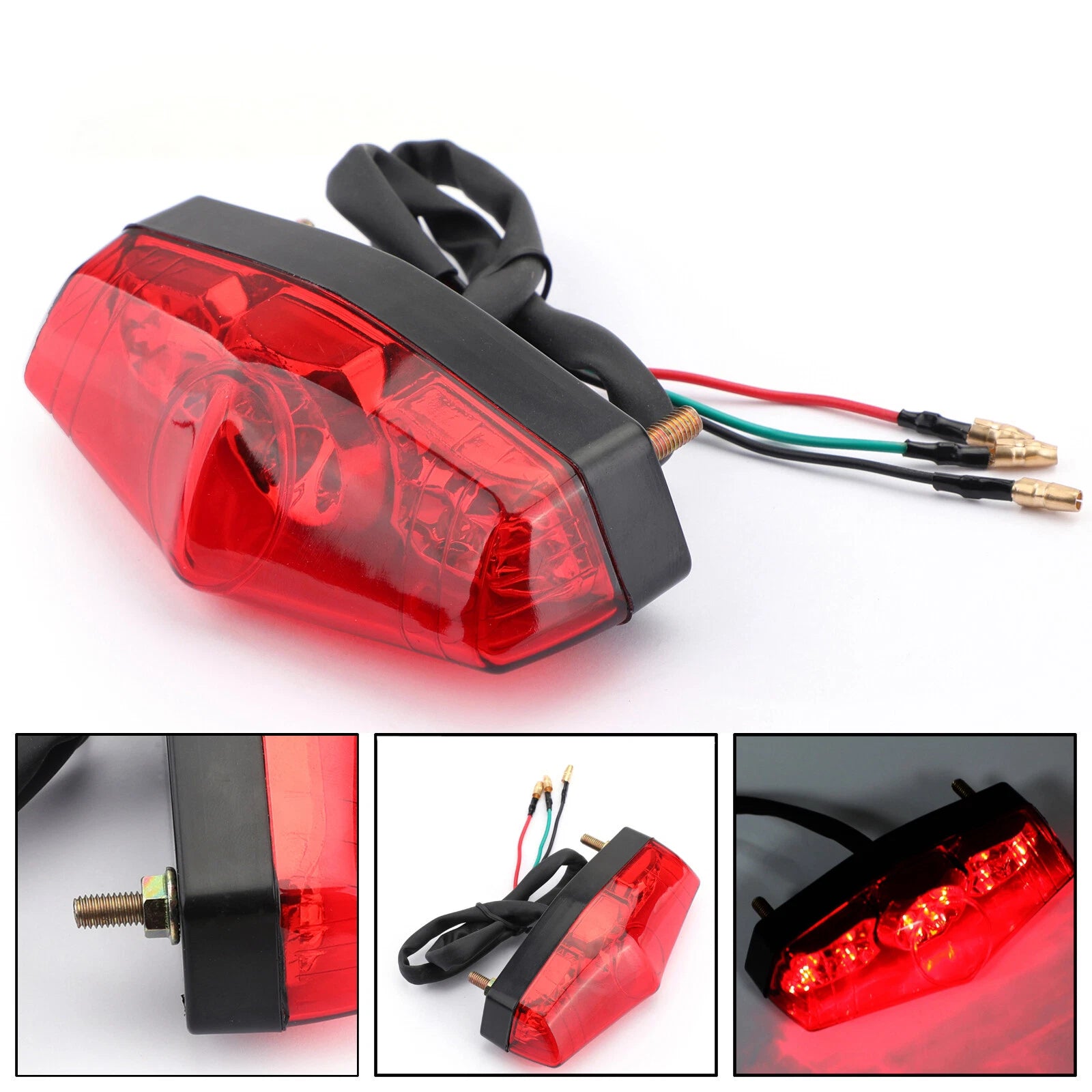 LED Brake Stop Running Rear Tail Light for Universal Motorcycle (12V)