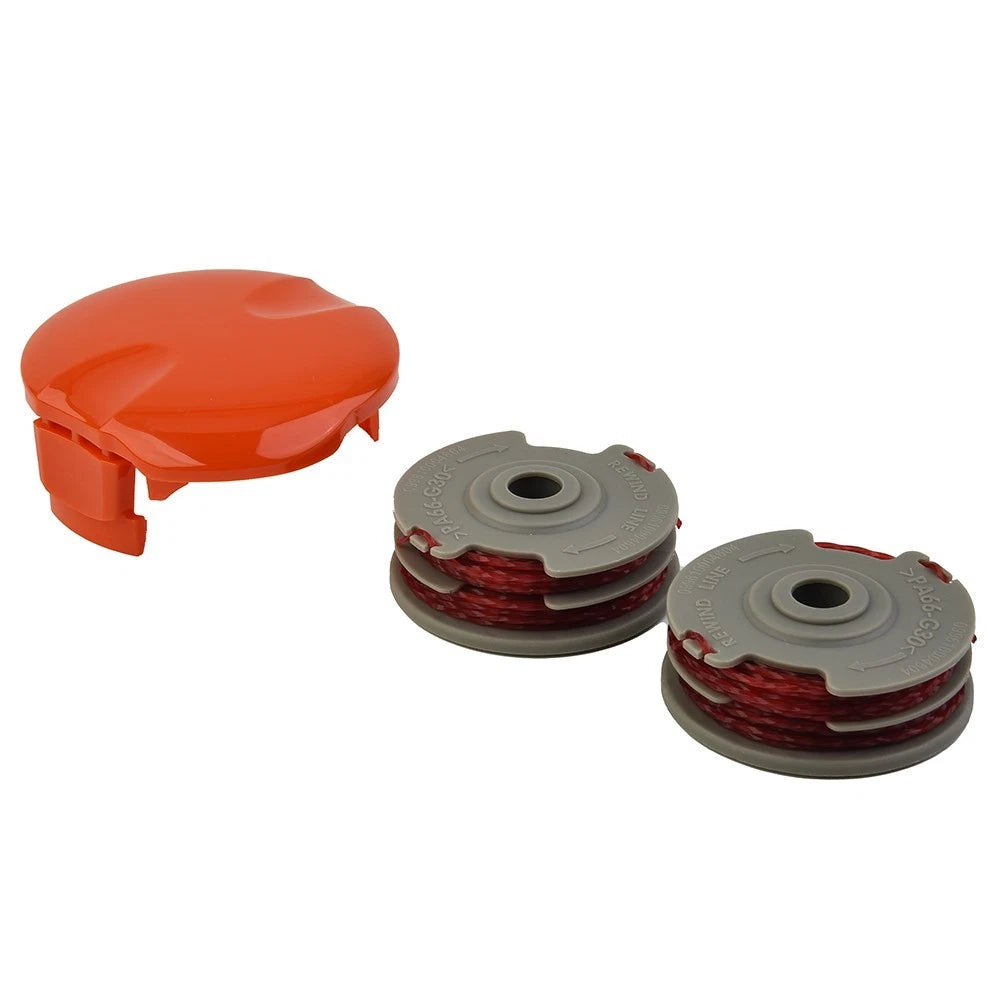 2X Double Autofeed Spool & Line & Cap Cover for Flymo Trimmers