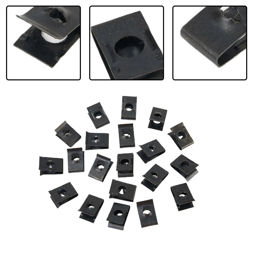 20Pcs U-Type Screw Nut Clips for Fender Bumper (Universal)