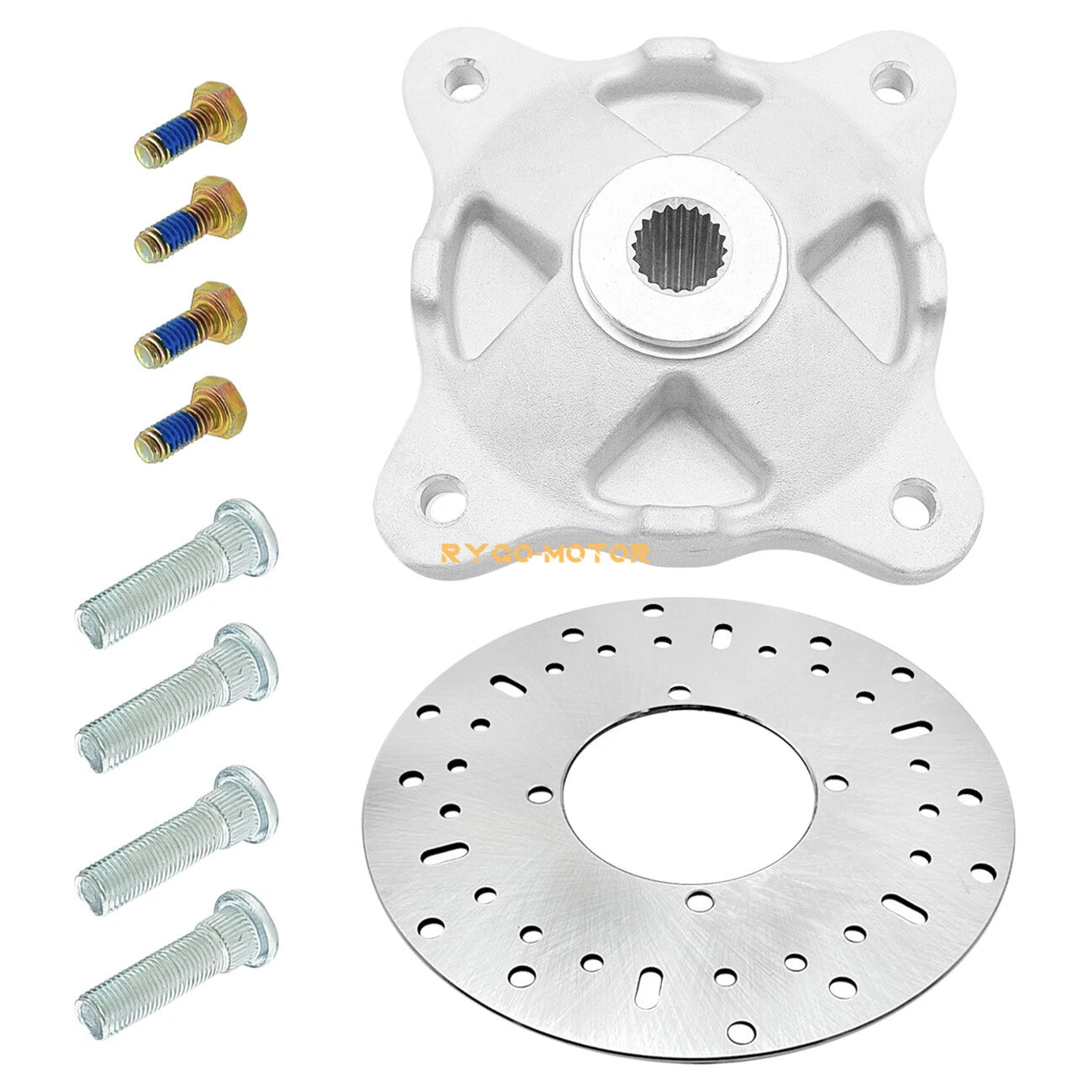 Front Wheel Hub & Studs & Brake Rotor Kit for Polaris Scrambler 500 (2010–2012)