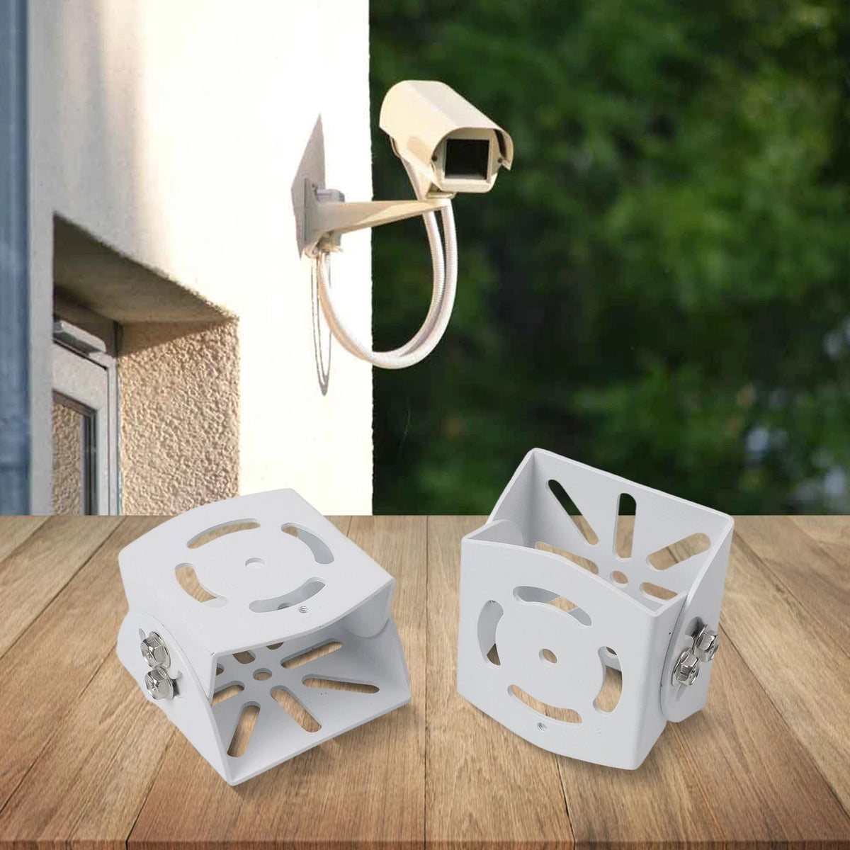 Compact Aluminium Alloy Wall Mount for Monitor Cameras (Adjustable Features)