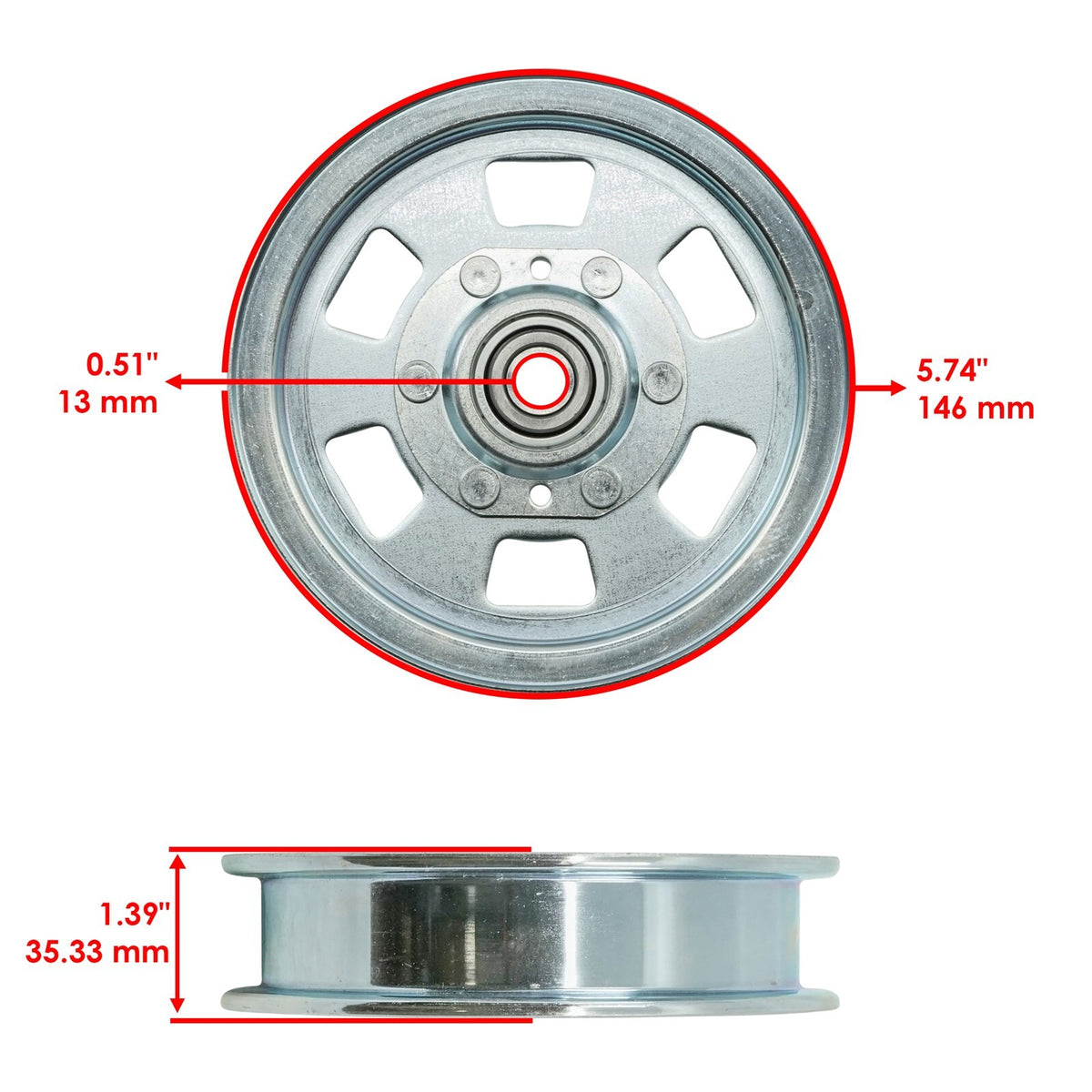 Flat Idler Pulley Replacement for Bad Boy (2005–2015)