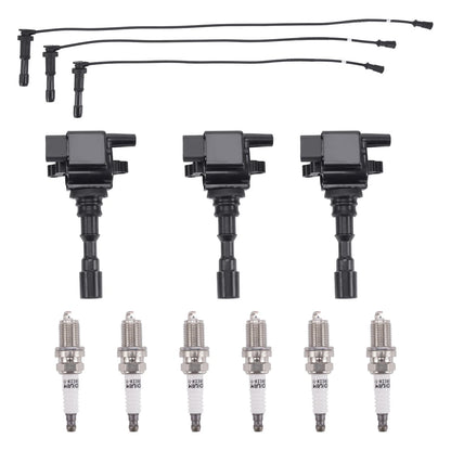 3X Ignition Coil + 6X Spark Plug + 3X Wire for Kia Sorento 3.5L V6 (2003–2006)